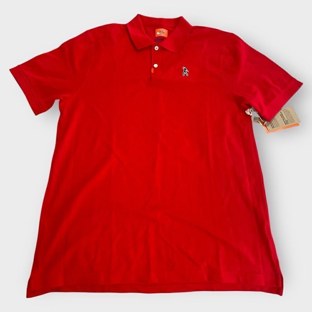 Nike Tiger Woods TW Fist Pump Golf Polo Red Masters DC0347-657 Mens size M New